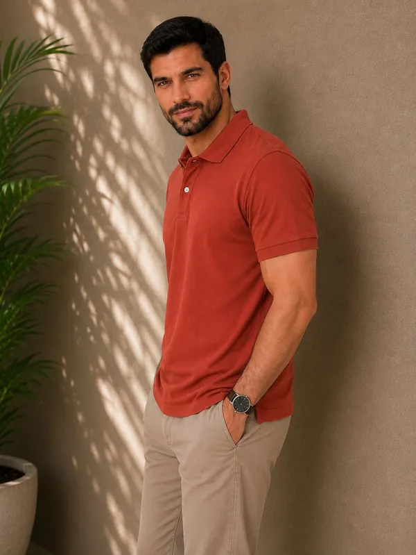 Men_Cotton_Blend_Polo_Neck_T_Shirt