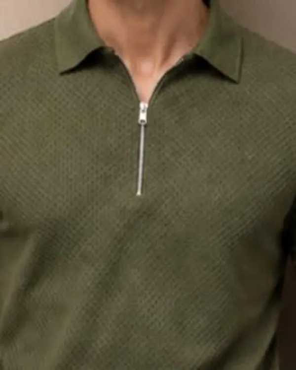 Men_S_Half_Zip_Polo_Neck_T_Shirt