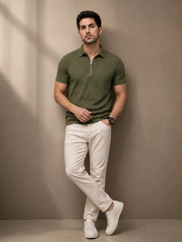 Men_S_Half_Zip_Polo_Neck_T_Shirt