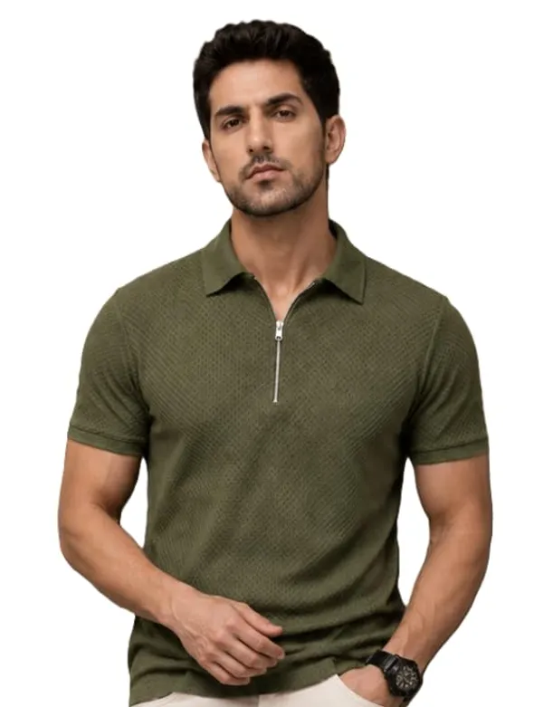 Men_S_Half_Zip_Polo_Neck_T_Shirt