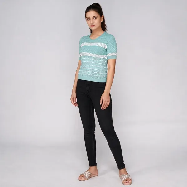 Light_Green_100%_Cotton_T_Shirt_For_Women