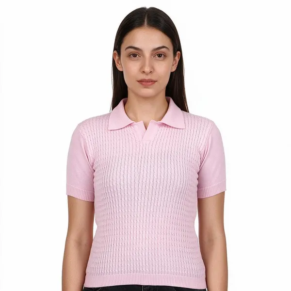 Pink_100%_Cotton_T_Shirt_For_Women