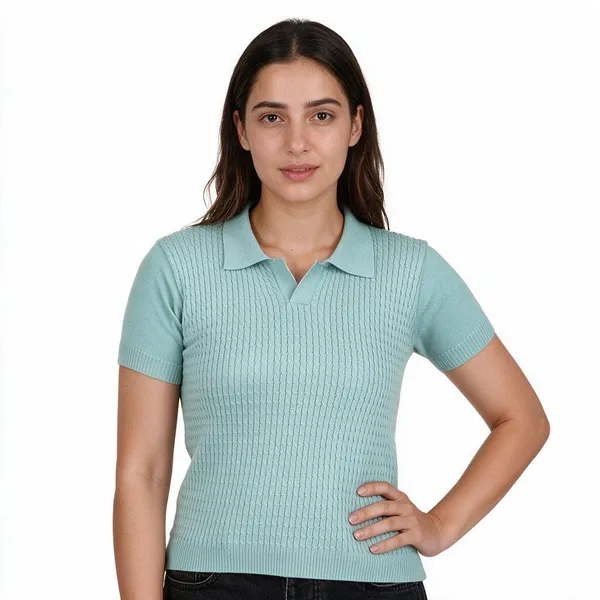 Light_Green_100%_Cotton_T_Shirt_For_Women