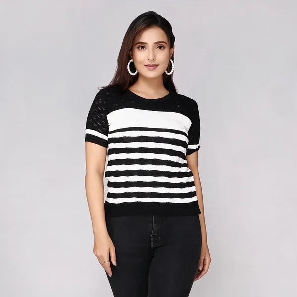 Black_100%_Cotton_T_Shirt_For_Women