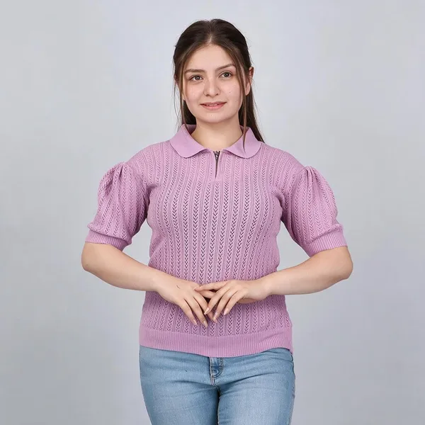 Lavender_100%_Cotton_T_Shirt_For_Women
