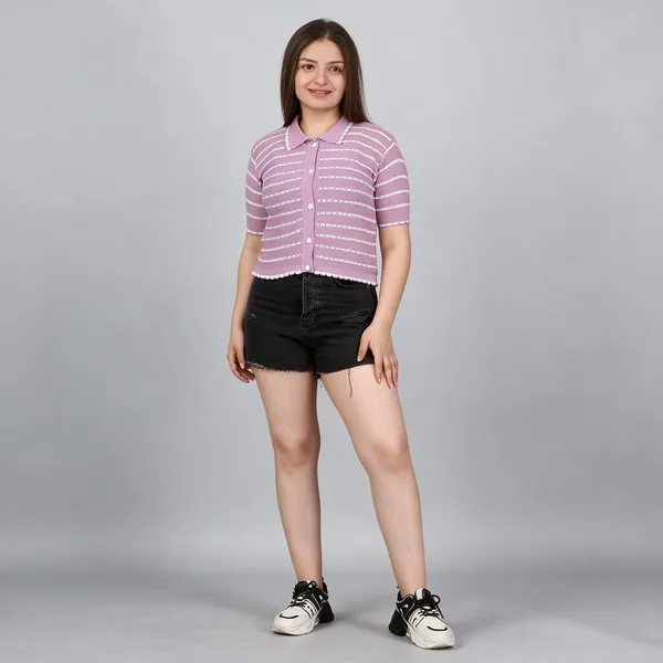 Lavender_100%_Cotton_T_Shirt_For_Women