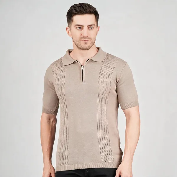 Beige_100%_Cotton_T_Shirt_For_Men