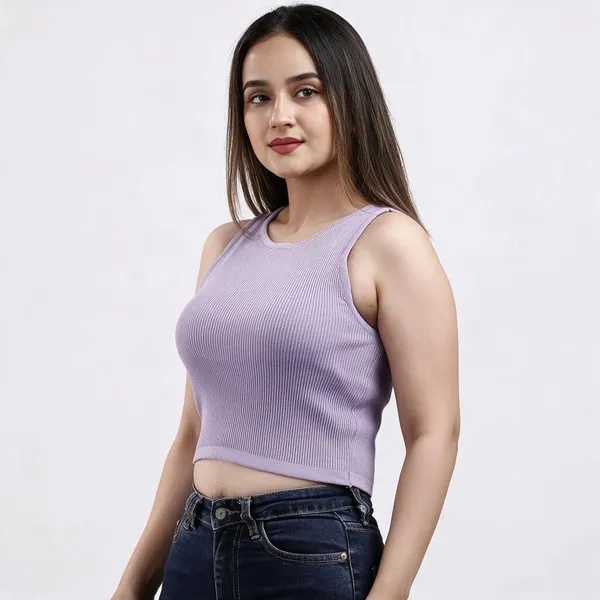 Lavender_100%_Cotton_T_Shirt_For_Women