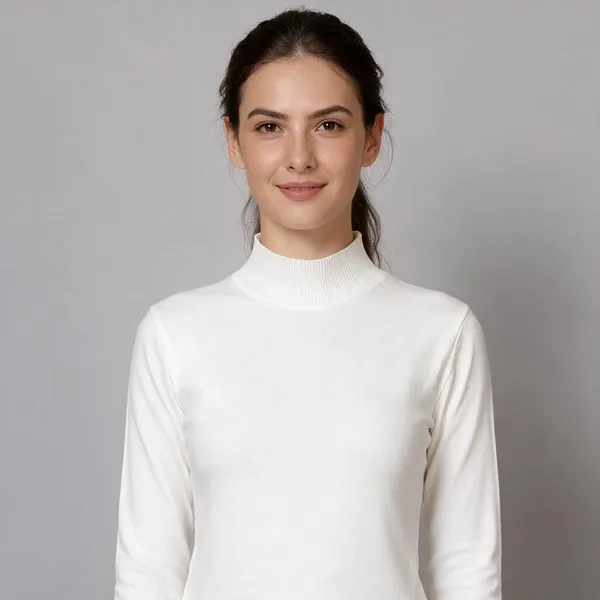 White_100%_Viscose_T_Shirt_For_Women