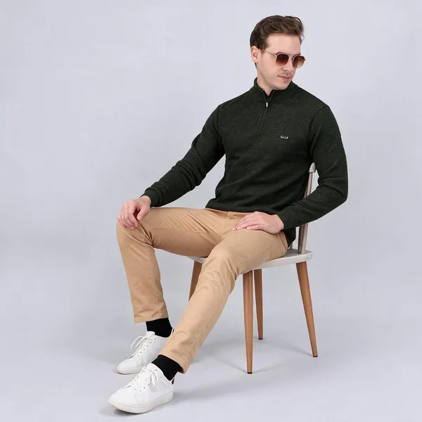 Olive_100%_Acrylic_T_Shirt_For_Men
