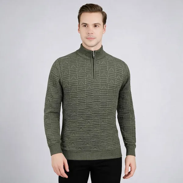 Olive_100%_Woolen_T_Shirt_For_Men