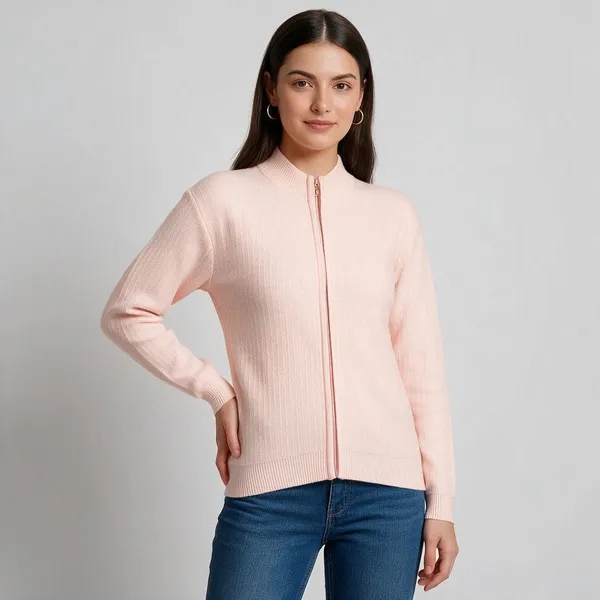 Peach_100%_Wool_T_Shirt_For_Women