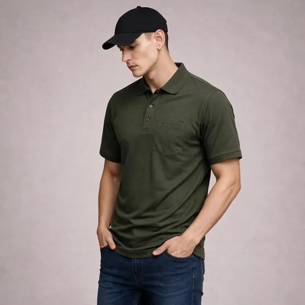 Olive_100%_Cotton_T_Shirt_For_Men