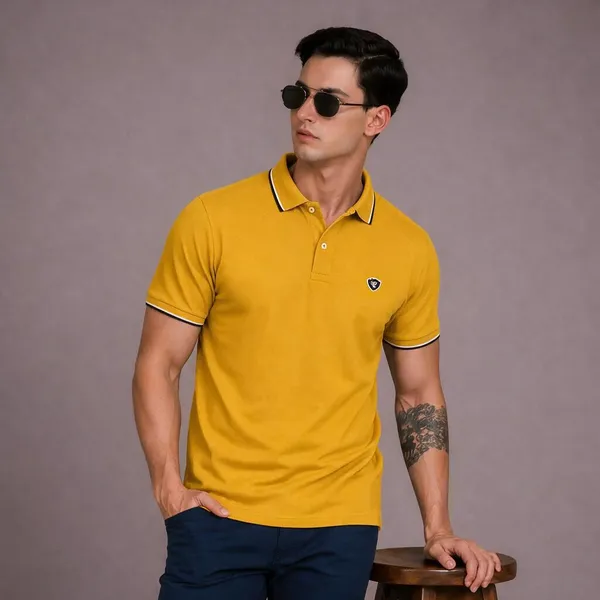 Yellow_100%_Cotton_T_Shirt_For_Men