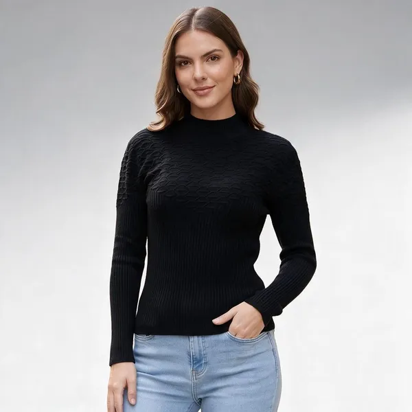 Black_100%_Rayon_T_Shirt_For_Women