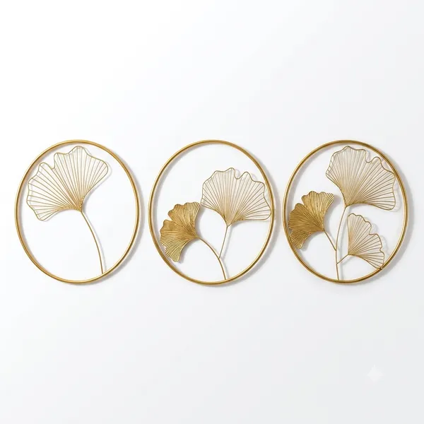 Elegant_Gold_Ginkgo_Leaf_Metal_Wall_Art_Set_of_3,_Round_Floral_Wall_Hanging_Décor_for_Living_Room,_Bedroom_&_Home_Decoration