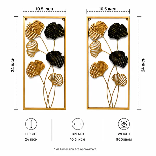 Luxury_Gold_&_Black_Ginkgo_Leaf_Metal_Wall_Art_Set_of_2_for_Living_Room,_Bedroom_&_Home_Décor_|_Elegant_Botanical_Wall_Hanging_Panels