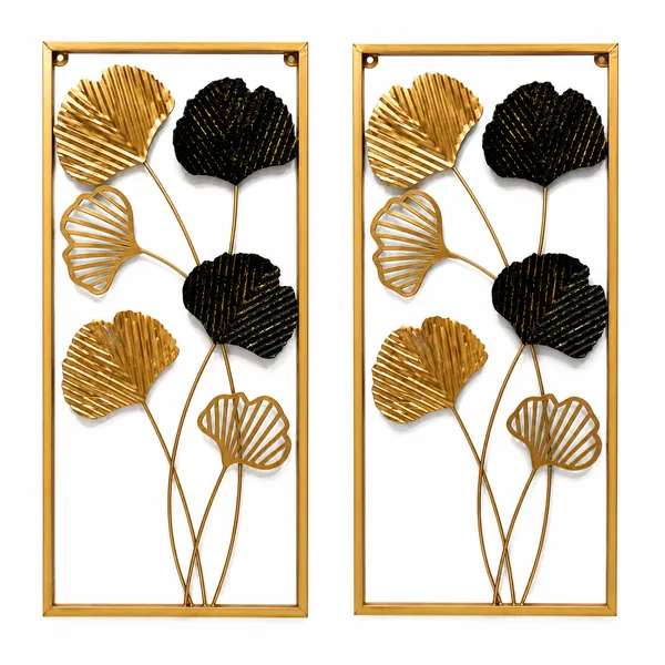 Luxury_Gold_&_Black_Ginkgo_Leaf_Metal_Wall_Art_Set_of_2_for_Living_Room,_Bedroom_&_Home_Décor_|_Elegant_Botanical_Wall_Hanging_Panels