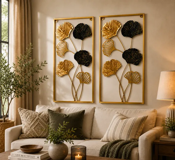 Luxury_Gold_&_Black_Ginkgo_Leaf_Metal_Wall_Art_Set_of_2_for_Living_Room,_Bedroom_&_Home_Décor_|_Elegant_Botanical_Wall_Hanging_Panels