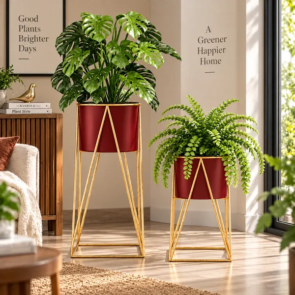 Red_&_Gold_Plant_Stand_for_Indoor_Plants_|_Modern_Metal_Planter_Stand_|_Geometric_A-Frame_Flower_Pot_Holder_|_Decorative_Plant_Stand_for_Home,_Living_Room,_Bedroom_&_Office