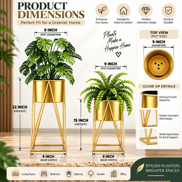 Gold_Plant_Stand_with_Planter_for_Indoor_Plants_|_Modern_Metal_Flower_Pot_Stand_|_Geometric_A-Frame_Plant_Holder_|_Decorative_Plant_Stand_for_Home,_Living_Room,_Bedroom_&_Office