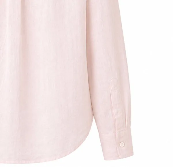 Pink_Pure_Linen_Full_Sleeve_Oversized_Shirt_For_Women