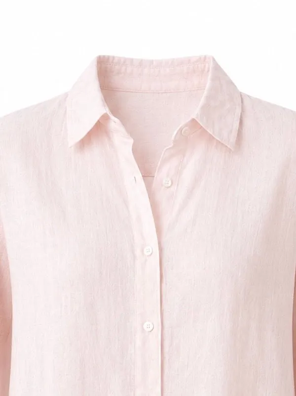 Pink_Pure_Linen_Full_Sleeve_Oversized_Shirt_For_Women