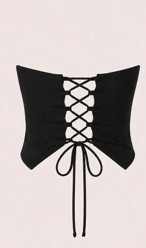 Black_Pure_Linen_Tube_Top_For_Women