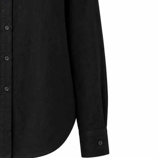 Black_Pure_Linen_Full_Sleeve_Shirt_For_Women