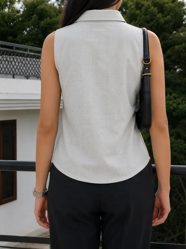Muted_Sage_Pure_Linen_Sleeveless_Shirt_For_Women