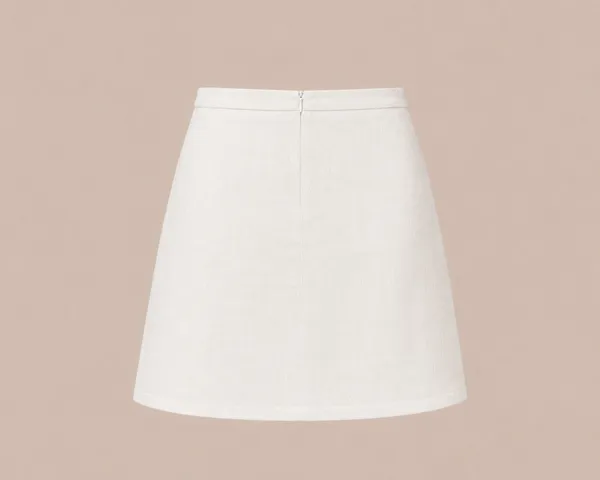 White_Pure_Linen_Midi_Skirt_For_Women
