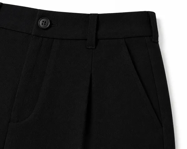 Black_Pure_Linen_Fitted_Shorts_For_Women