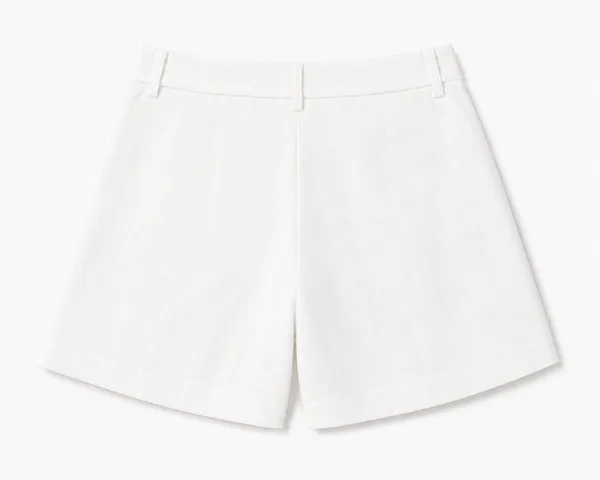 White_Pure_Linen_Loose_Fit_Shorts_For_Women