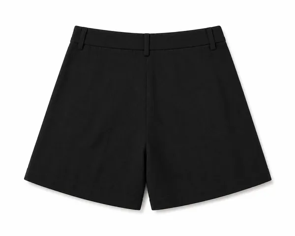 Black_Pure_Linen_Loose_Fit_Shorts_For_Women