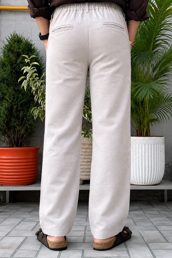 Khaki_Pure_Linen_Pants_For_Men