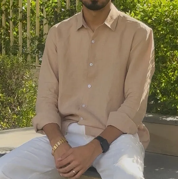 Skin_Pure_Linen_Collared_Shirt_For_Men
