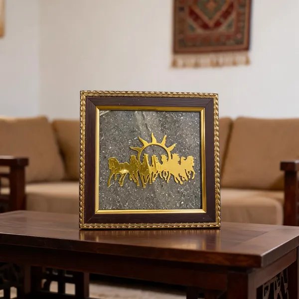 7_horses_Raw_Pyrite_Frame_Vastu_&_Feng_Shui_Artifact