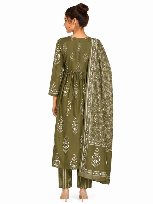Olive_Printed_Flared_Kurta_Suit_Set_for_Women