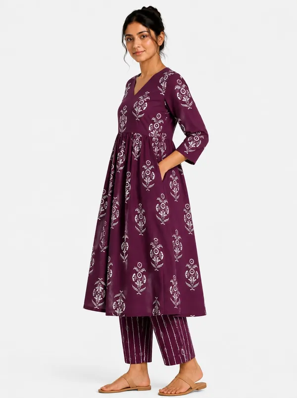 Purple_Printed_Anarkali_Kurta_Set_for_Women