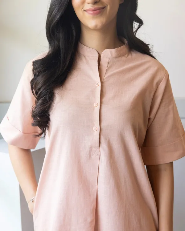 Pink_Mandarin_Collar_Kurta_for_Women