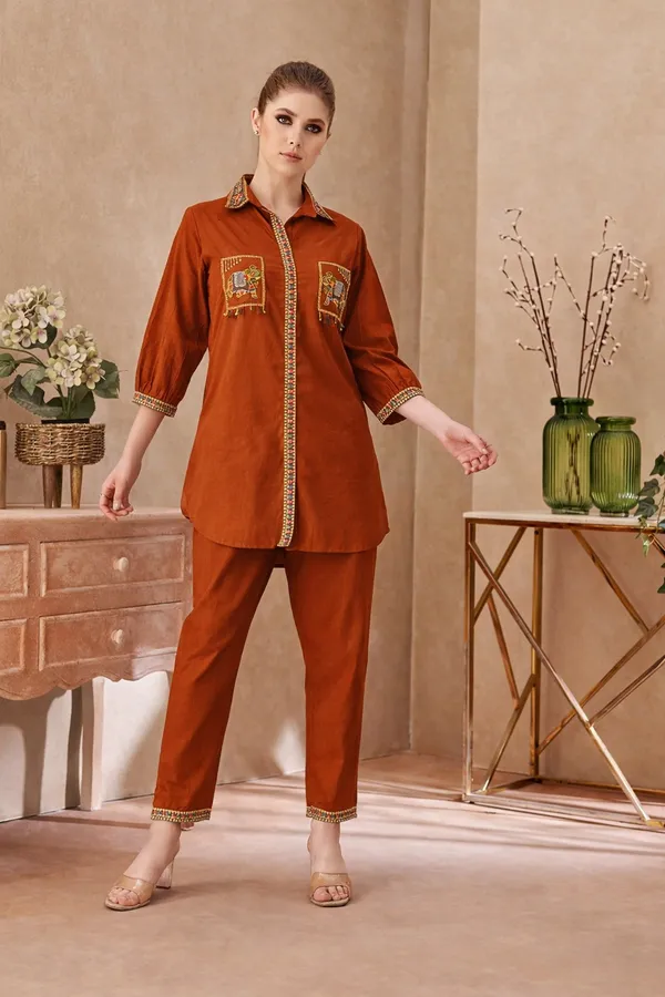 Rust_Straight_Fit_Embroidered_Kurta_Set_for_Women
