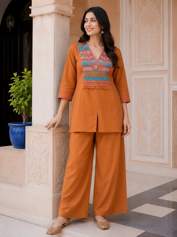 Orange_Printed_Kurta_Palazzo_Set_for_Women