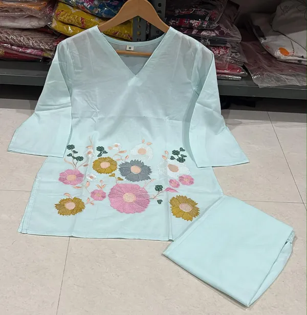 Light_Blue_Floral_Kurta_Set_for_Women