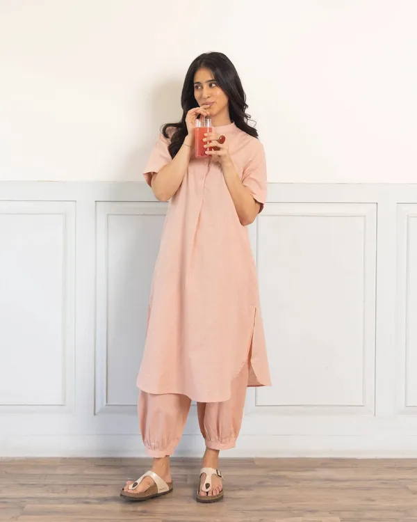 Pink_Mandarin_Collar_Kurta_for_Women