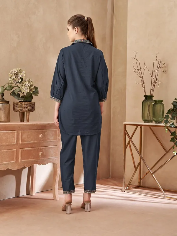 Navy_Embroidered_Straight_Kurta_Pant_Set_for_Women