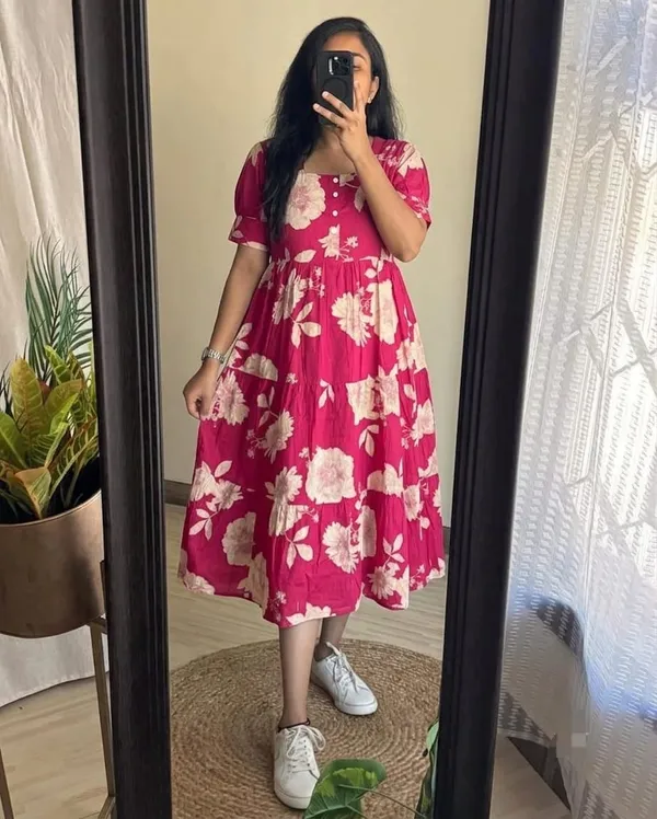 Magenta_Floral_Fit_And_Flare_Dress_for_Women