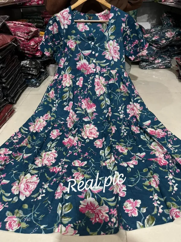 Teal_Floral_Fit_And_Flare_Dress_for_Women