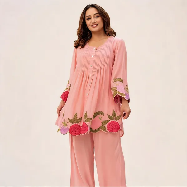 Pink_Cotton_Floral_Embroidered_Kurta_Set_For_Women