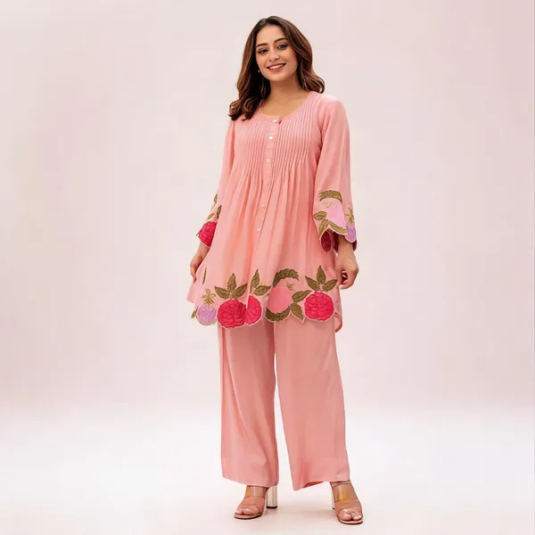 Pink_Cotton_Floral_Embroidered_Kurta_Set_For_Women