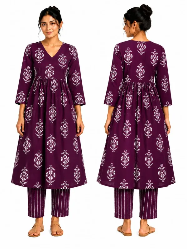 Purple_Printed_Anarkali_Kurta_Set_for_Women